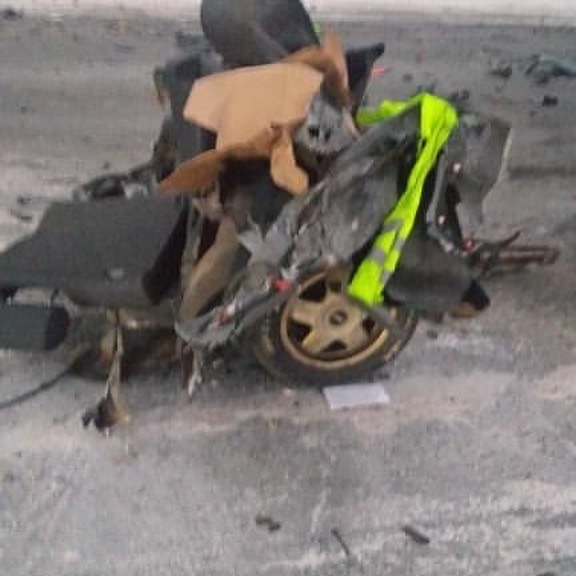 Груда железа вместо авто в результате жёсткой аварии (Фото, видео)