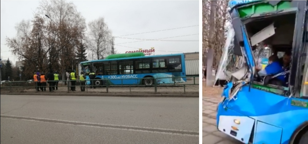 Пассажиры пострадали при столкновении автобуса с грузовиком в Новокузнецке