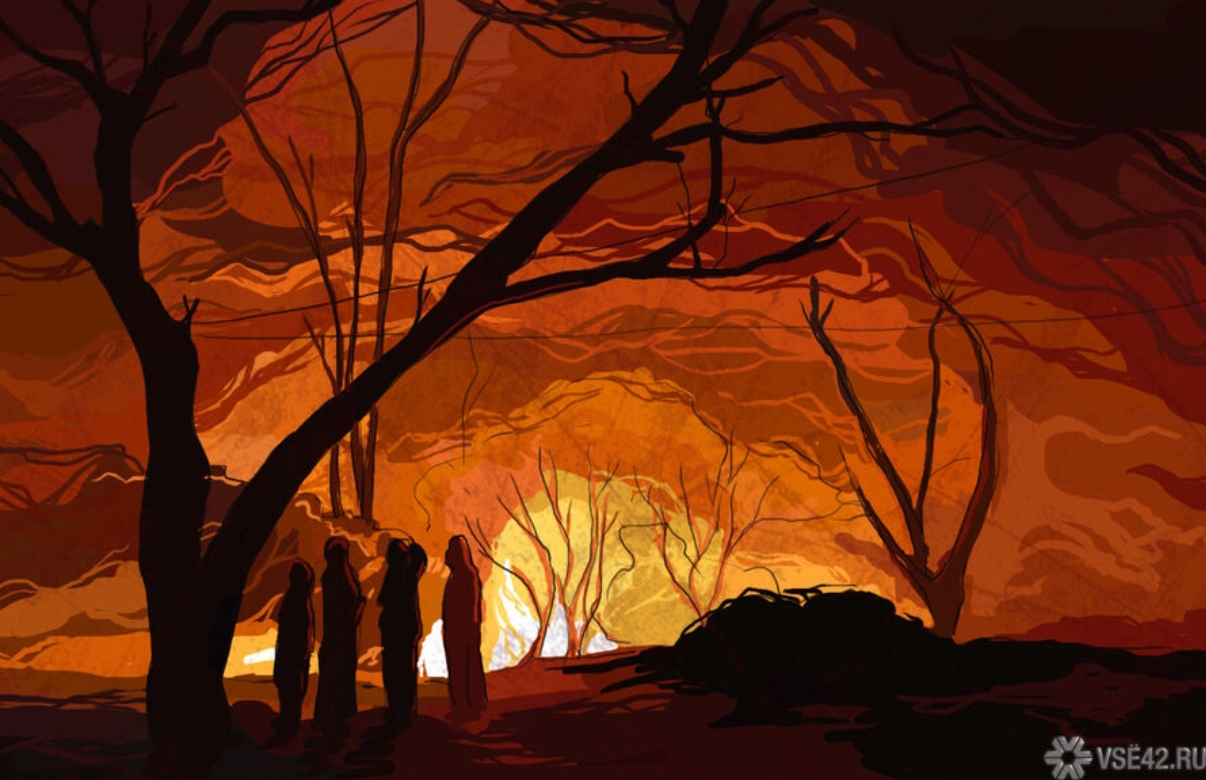 Масса лесных пожаров вспыхнула в Кузбассе