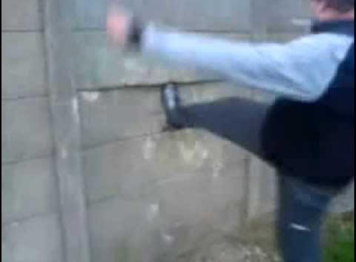 Подростки-хулиганы пинками повредили жилой дом