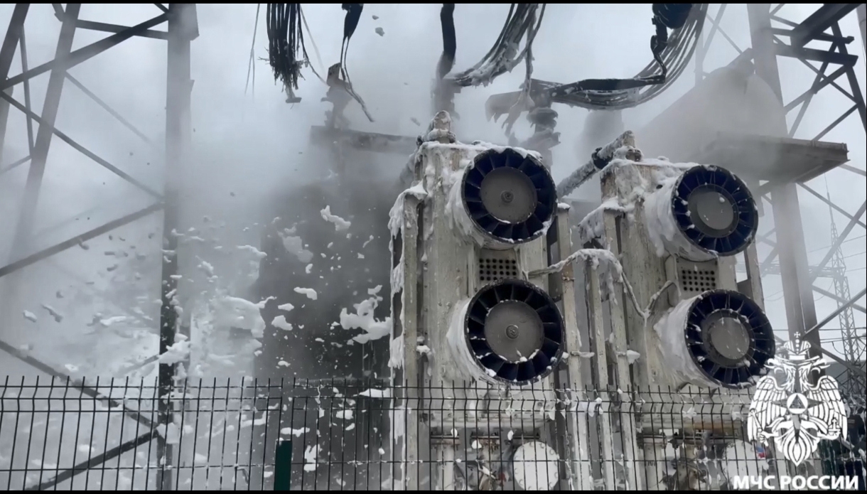 Сотрудники МЧС России ликвидировали пожар на Кемеровской ГРЭС