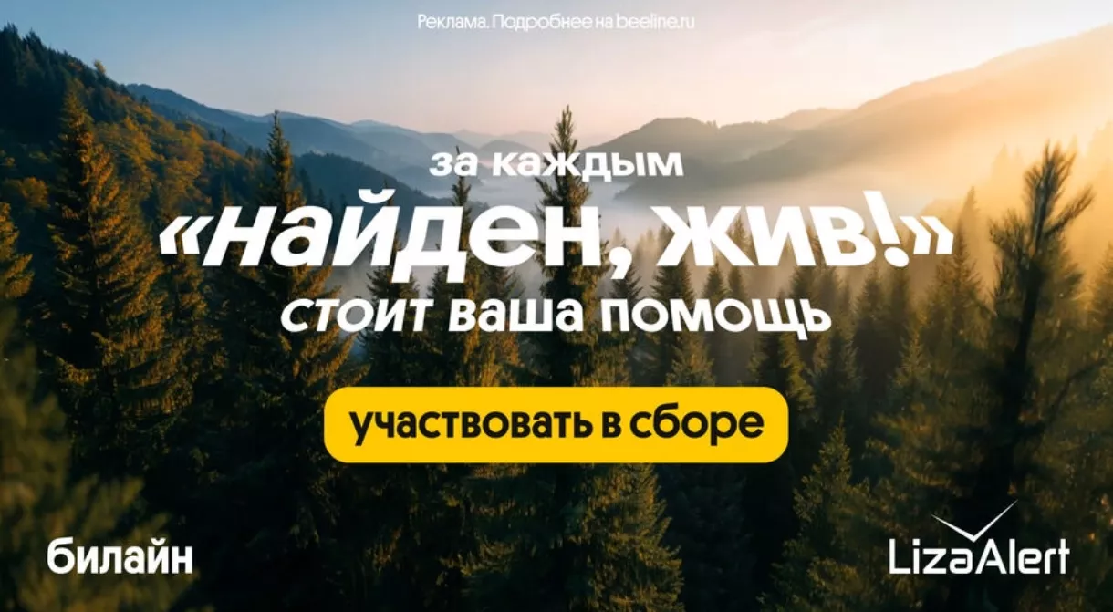 Отряд "ЛизаАлерт" при поддержке Билайн нашел и спас больше 2 тыс человек в Кузбассе в 2025 году
